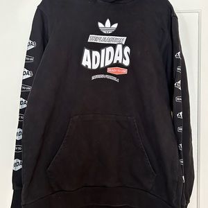 Adidas Hoodie, Black, Non-traditional graphic, Men's Large